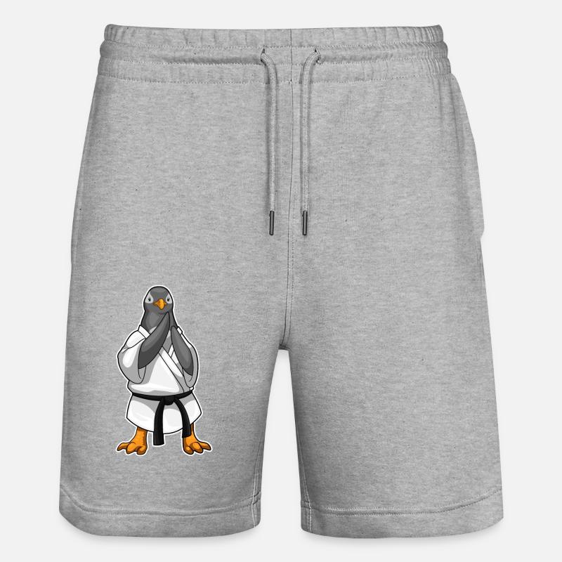 Penguin Karaté Arts Martiaux - Short de jogging bio TRAINER Stanley/Stella unisexe - gris chiné
