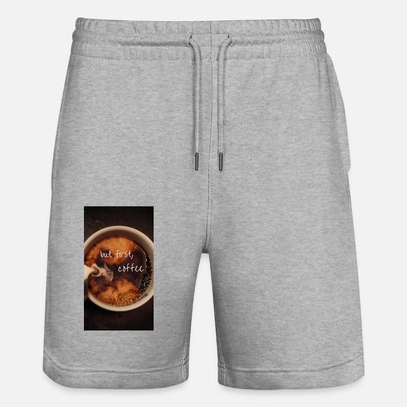 OK, mais premier café - Short de jogging bio TRAINER Stanley/Stella unisexe - gris chiné