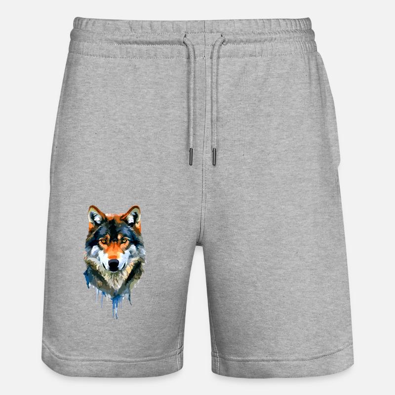 Le Loup - Short de jogging bio TRAINER Stanley/Stella unisexe - gris chiné