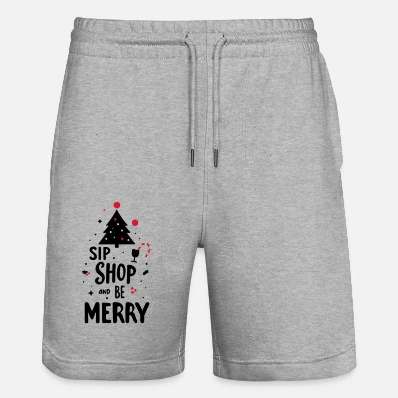 Sirotez et soyez joyeux - Short de jogging bio TRAINER Stanley/Stella unisexe - gris chiné