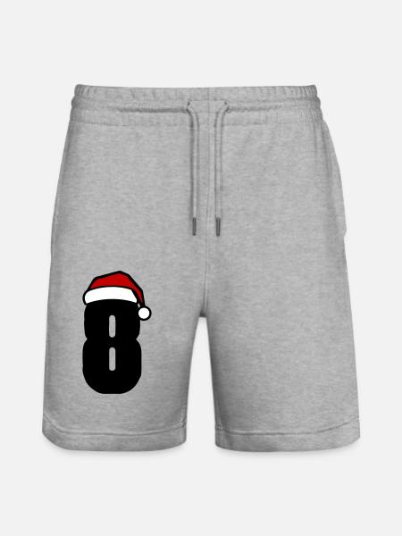 8 Numéro de Noël - Short de jogging bio TRAINER Stanley/Stella unisexe - gris chiné