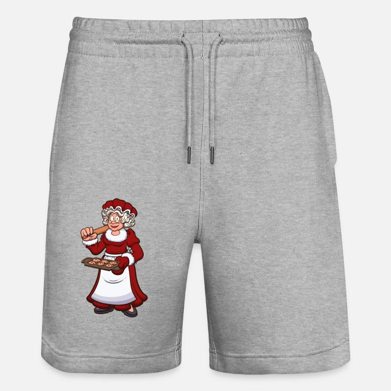 Mère Noël avec des biscuits - Short de jogging bio TRAINER Stanley/Stella unisexe - gris chiné