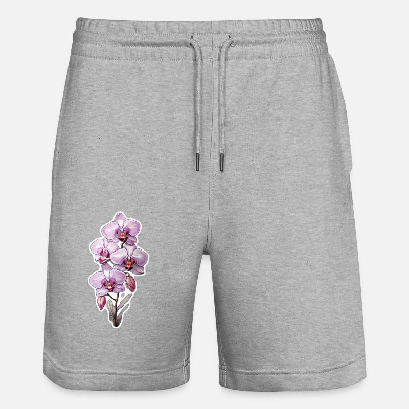 Orchidée - Short de jogging bio TRAINER Stanley/Stella unisexe - gris chiné