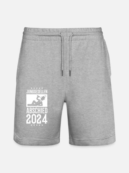 Bachelor party 2024 - Stanley/Stella Trainer Unisex Organic Jogging Shorts - heather grey