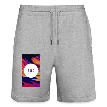 Mutige Motivation: Stärken Sie Ihre Reise - Stanley/Stella Unisex Bio Joggingshorts Trainer  - Grau meliert - Vorne - Nik (191cm) & Marisol (170cm)