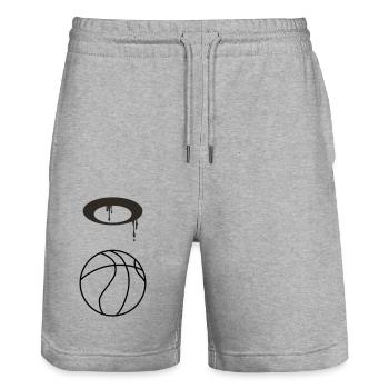 Basketball 5 0 05 - Stanley/Stella Unisex Bio Joggingshorts Trainer  - Grau meliert - Vorne - Nik (191cm) & Marisol (170cm)