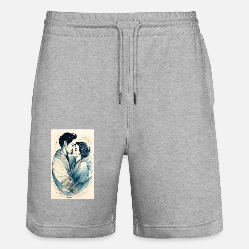Quelques lignes sensuelles - Short de jogging bio TRAINER Stanley/Stella unisexe - gris chiné