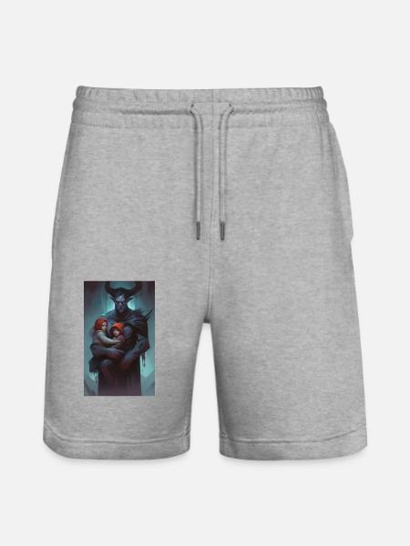 mörkt monster barn väktare - Ekologiska joggingshorts Trainer unisex från Stanley/Stella - gråmelerad
