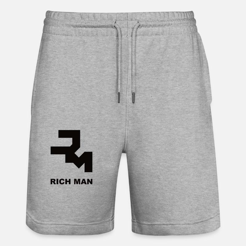 rich man - Short de jogging bio TRAINER Stanley/Stella unisexe - gris chiné