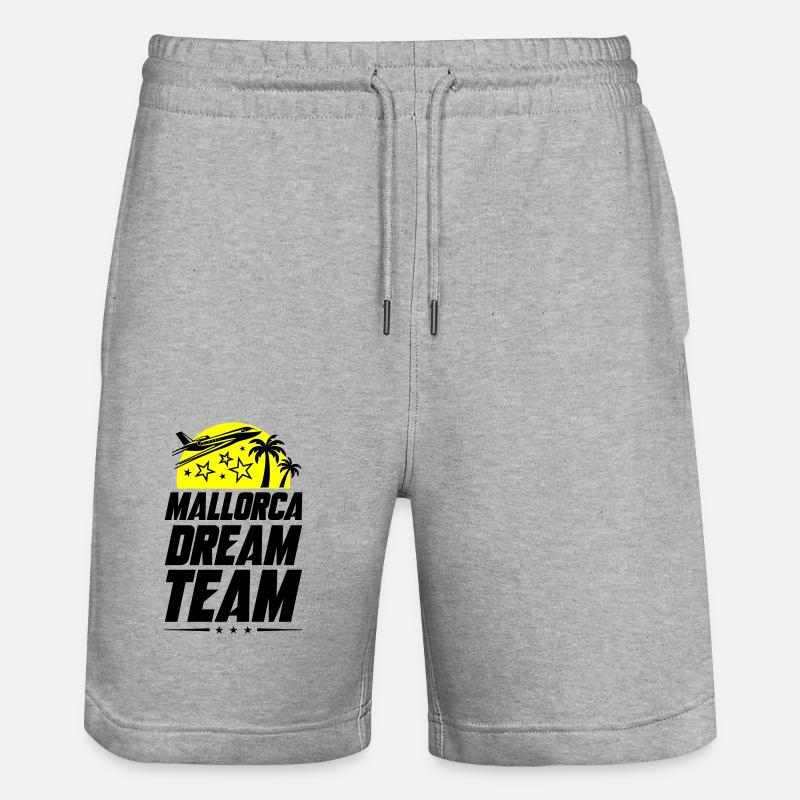 Mallorca Dream Team - Stanley/Stella Unisex Bio Joggingshorts Trainer  - Grau meliert