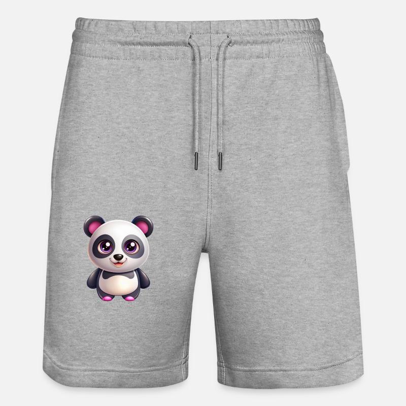 Kawaii Panda - Short de jogging bio TRAINER Stanley/Stella unisexe - gris chiné