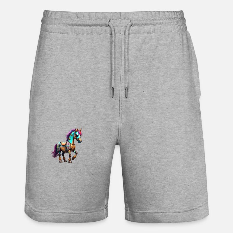Robot Cheval - Short de jogging bio TRAINER Stanley/Stella unisexe - gris chiné