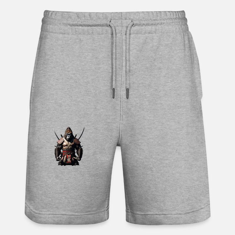 Le gorille ninja - Short de jogging bio TRAINER Stanley/Stella unisexe - gris chiné