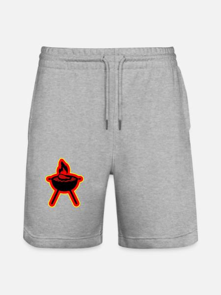Steak Grill - Stanley/Stella Unisex Bio Joggingshorts Trainer - Grau meliert