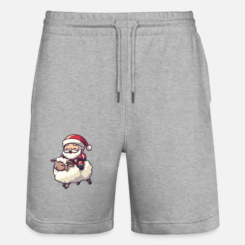 Mouton Père Noël - Short de jogging bio TRAINER Stanley/Stella unisexe - gris chiné