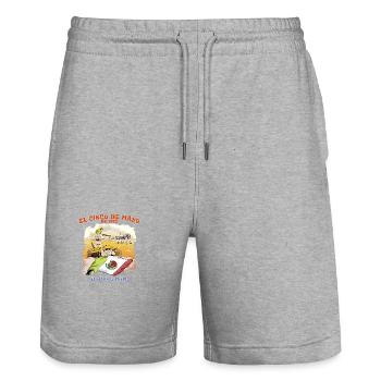 El Cinco De Mayo Battle Scene Celebration - Stanley/Stella Unisex Bio Joggingshorts Trainer  - Grau meliert - Vorne - Nik (191cm) & Marisol (170cm)