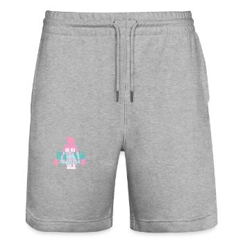 In My Muscle Mommy Era Mother's Day Personal - Stanley/Stella Unisex Bio Joggingshorts Trainer  - Grau meliert - Vorne - Nik (191cm) & Marisol (170cm)