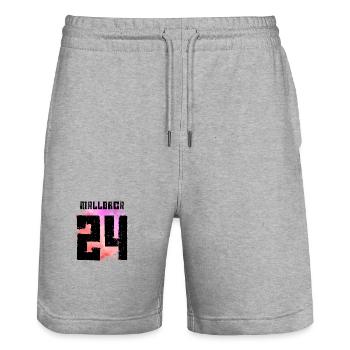 Maillot Mallorca 24 2024 Multicolore - Short de jogging bio TRAINER Stanley/Stella unisexe - gris chiné - Devant - Nik (191cm) & Marisol (170cm)