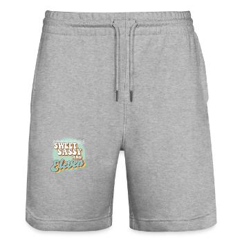 Sweet Sassy 11 11th Birthday Party Celebrant Bday - Stanley/Stella Unisex Bio Joggingshorts Trainer  - Grau meliert - Vorne - Nik (191cm) & Marisol (170cm)