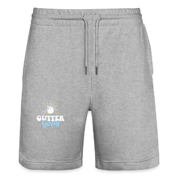 Gutter Gang Funny Bowling Team Club Coach Bowler - Stanley/Stella Unisex Bio Joggingshorts Trainer  - Grau meliert - Vorne - Nik (191cm) & Marisol (170cm)