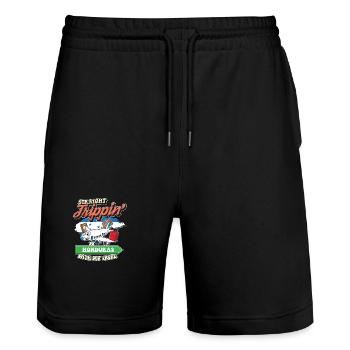 Voyage direct au Honduras avec ma tribu - Short de jogging bio TRAINER Stanley/Stella unisexe - noir - Devant - Nik (191cm) & Marisol (170cm)