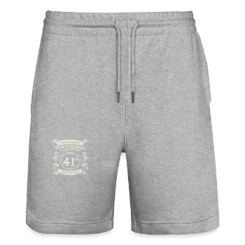 Too Bless To Be Stressed 41st Birthday Turning 41 - Stanley/Stella Unisex Bio Joggingshorts Trainer  - Grau meliert - Vorne - Nik (191cm) & Marisol (170cm)