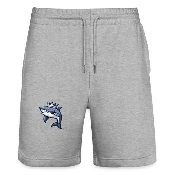 Hai Comic Krone - Stanley/Stella Unisex Bio Joggingshorts Trainer  - Grau meliert - Vorne - Nik (191cm) & Marisol (170cm)
