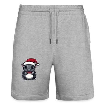 Armadillo Noël Noël - Short de jogging bio TRAINER Stanley/Stella unisexe - gris chiné - Devant - Nik (191cm) & Marisol (170cm)
