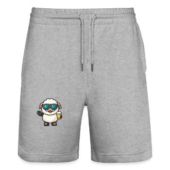 Schaf Ski Bier - Stanley/Stella Unisex Bio Joggingshorts Trainer  - Grau meliert - Vorne - Nik (191cm) & Marisol (170cm)