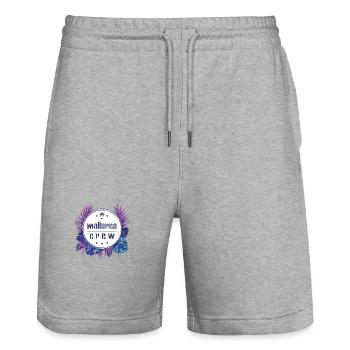 Mallorca Crew Coloré - Short de jogging bio TRAINER Stanley/Stella unisexe - gris chiné - Devant - Nik (191cm) & Marisol (170cm)