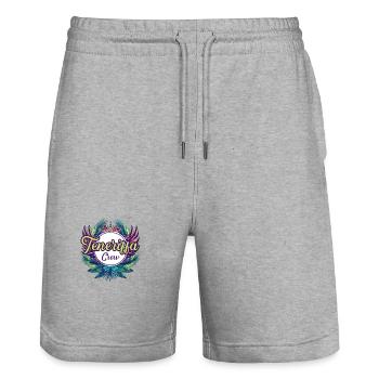 Teneriffa Crew Urlaub - Stanley/Stella Unisex Bio Joggingshorts Trainer  - Grau meliert - Vorne - Nik (191cm) & Marisol (170cm)