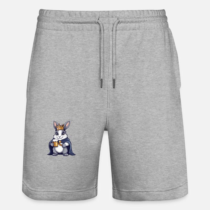 Bunny Bière Drôle - Short de jogging bio TRAINER Stanley/Stella unisexe - gris chiné