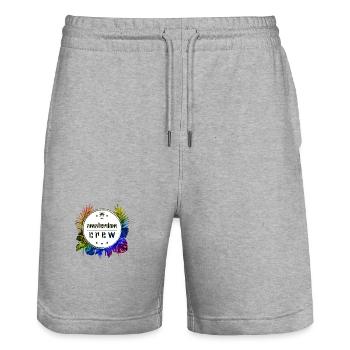 Amsterdam Crew Bunt - Stanley/Stella Unisex Bio Joggingshorts Trainer  - Grau meliert - Vorne - Nik (191cm) & Marisol (170cm)