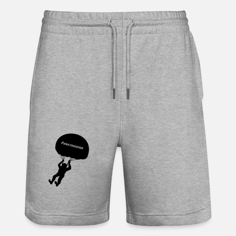 Fallschirmjaeger - Stanley/Stella Unisex Bio Joggingshorts Trainer  - Grau meliert