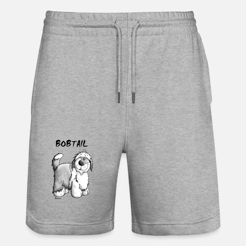 Bob le Bobtail Chien - Short de jogging bio TRAINER Stanley/Stella unisexe - gris chiné