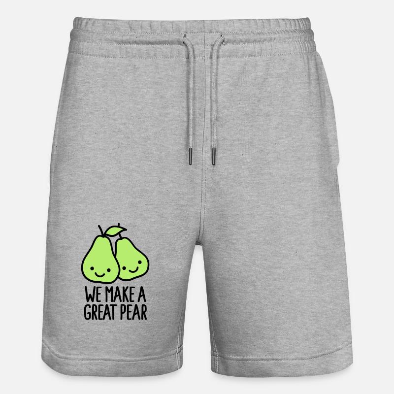 We make a great pear - Stanley/Stella Unisex Bio Joggingshorts Trainer  - Grau meliert
