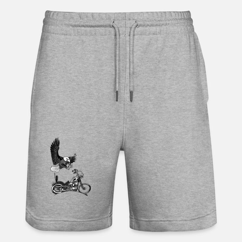 0906 aigle chopper knucklehead - Short de jogging bio TRAINER Stanley/Stella unisexe - gris chiné