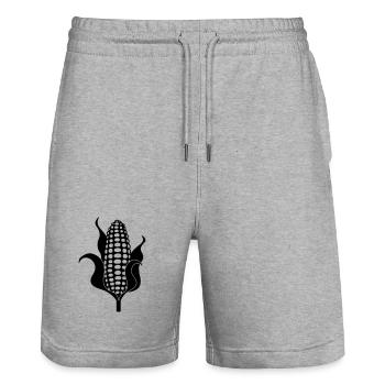 Épi - Short de jogging bio TRAINER Stanley/Stella unisexe - gris chiné - Devant - Nik (191cm) & Marisol (170cm)