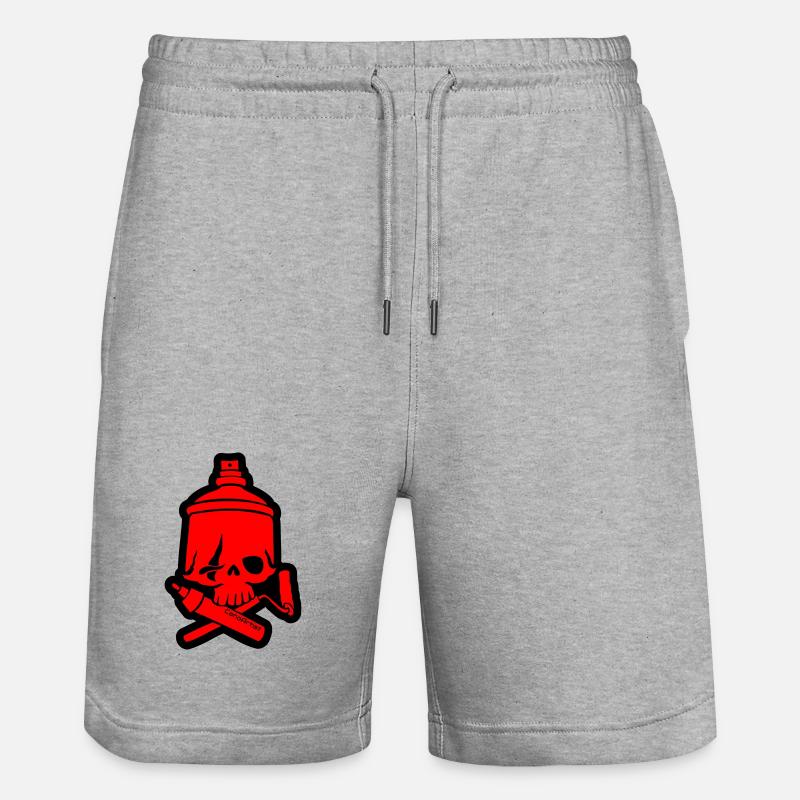 SkullCan Cano - Short de jogging bio TRAINER Stanley/Stella unisexe - gris chiné