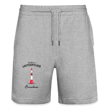 Bremerhaven, Leuchtturm Unterfeuer, Nordsee - Stanley/Stella Unisex Bio Joggingshorts Trainer  - Grau meliert - Vorne - Nik (191cm) & Marisol (170cm)