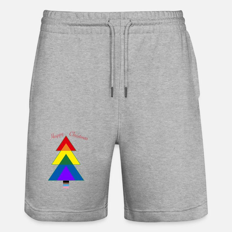 Weihnachtsbaum - Pride tree LGBTQ+ - Stanley/Stella Unisex Bio Joggingshorts Trainer  - Grau meliert