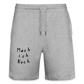 Mach ich noch - Stanley/Stella Unisex Bio Joggingshorts Trainer  - Grau meliert - Vorne - Nik (191cm) & Marisol (170cm)