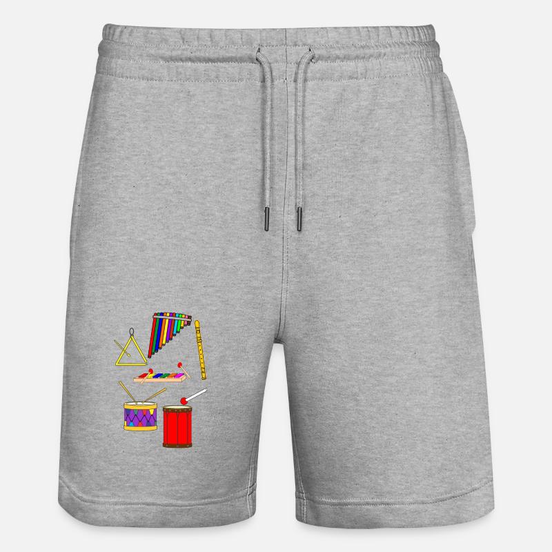 Instruments de musique pour tout-petits - Short de jogging bio TRAINER Stanley/Stella unisexe - gris chiné
