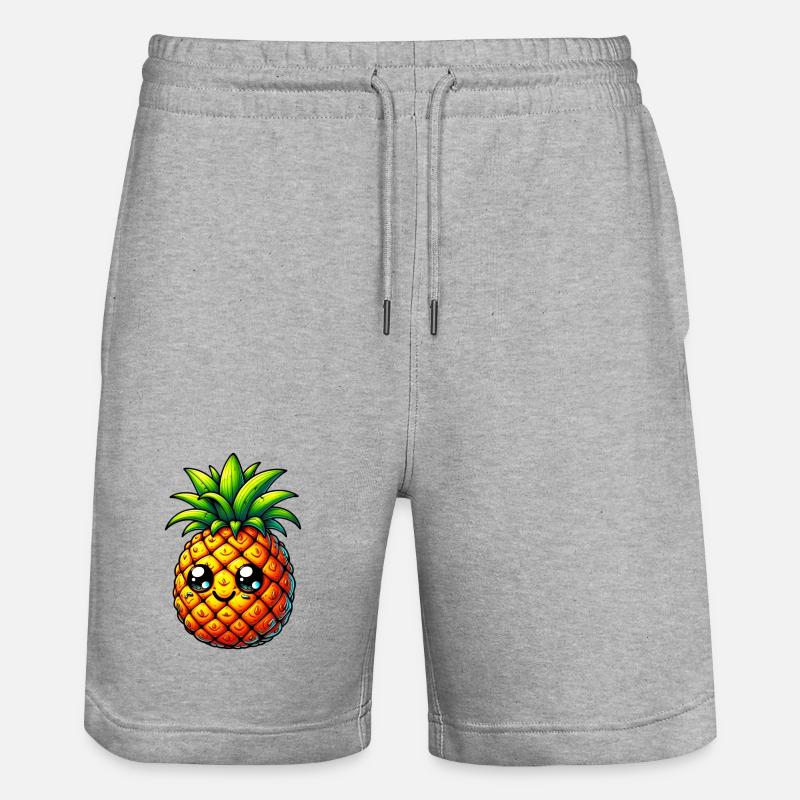 Ananas - Short de jogging bio TRAINER Stanley/Stella unisexe - gris chiné