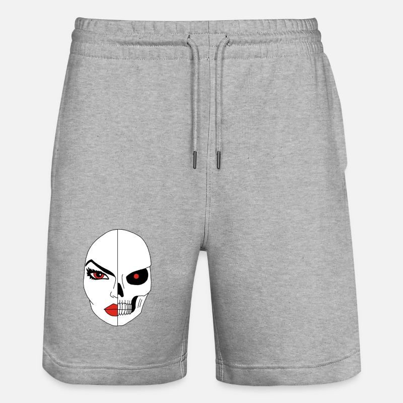 Das Gesicht des Todes - Stanley/Stella Unisex Bio Joggingshorts Trainer  - Grau meliert
