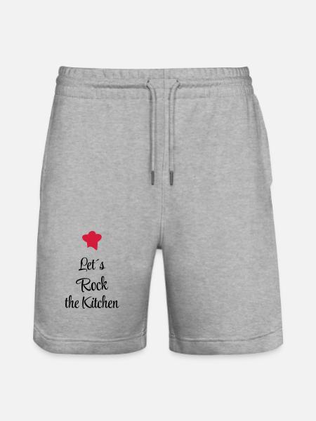 Let's rock the Kitchen - Stanley/Stella Trainer Unisex Organic Jogging Shorts - heather grey