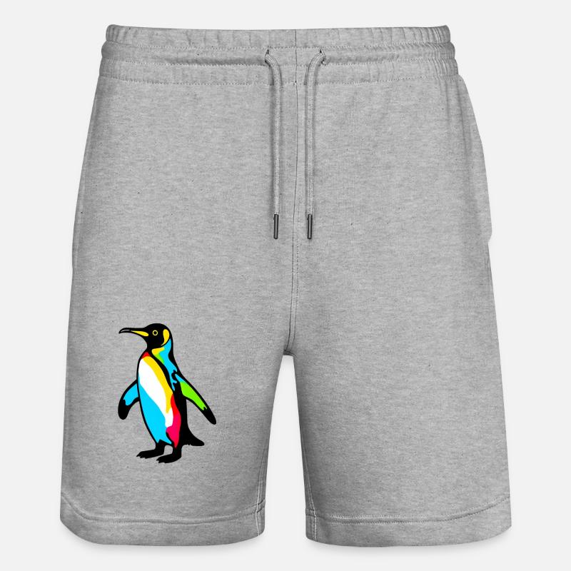 Pinguin - Stanley/Stella Unisex Bio Joggingshorts Trainer - Grau meliert