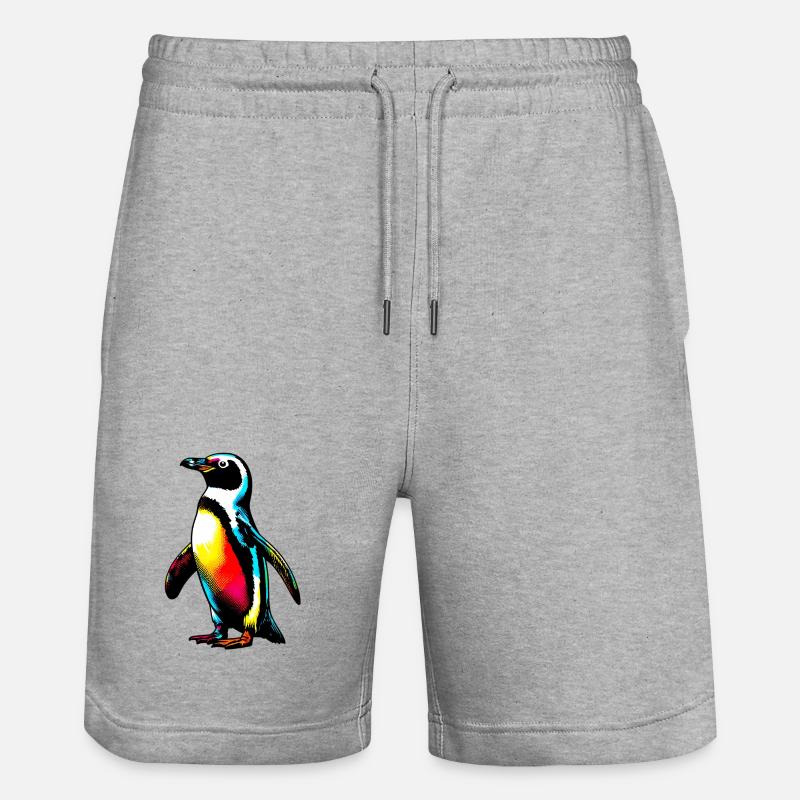 Pinguin - Stanley/Stella Unisex Bio Joggingshorts Trainer - Grau meliert