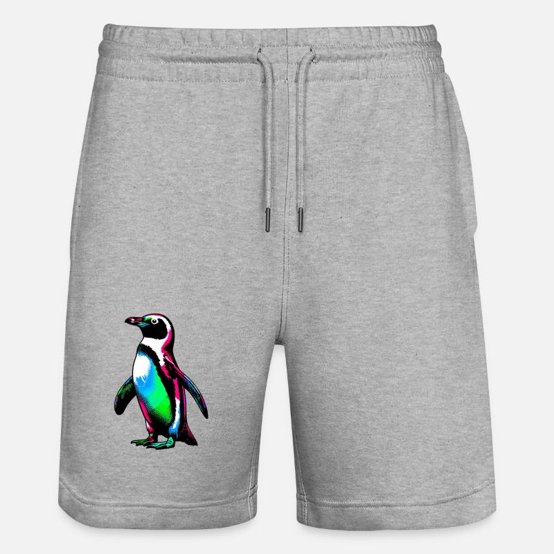 Pinguin - Stanley/Stella Unisex Bio Joggingshorts Trainer - Grau meliert