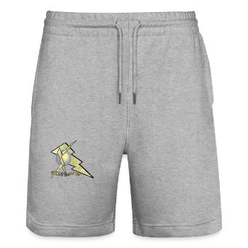 Blizzards , Blitz, Kugelblitz - Stanley/Stella Unisex Bio Joggingshorts Trainer  - Grau meliert - Vorne - Nik (191cm) & Marisol (170cm)